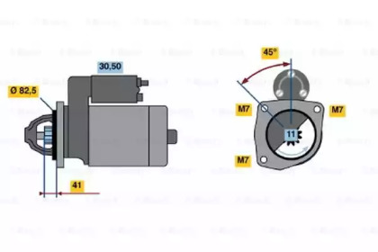 Стартер BOSCH 0 986 015 401