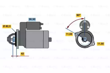 Стартер BOSCH 0 986 015 481