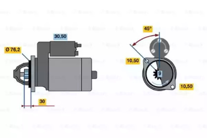 Стартер BOSCH 0 986 015 701