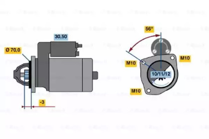 Стартер BOSCH 0 986 016 141