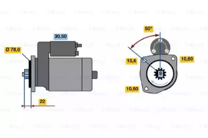 Стартер BOSCH 0 986 016 171