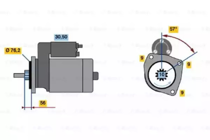 Стартер BOSCH 0 986 016 190