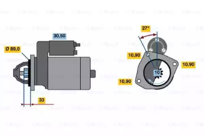 Стартер BOSCH 0 986 016 220