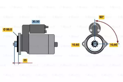 Стартер BOSCH 0 986 016 261