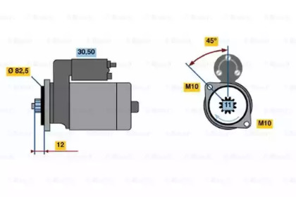 Стартер BOSCH 0 986 016 271