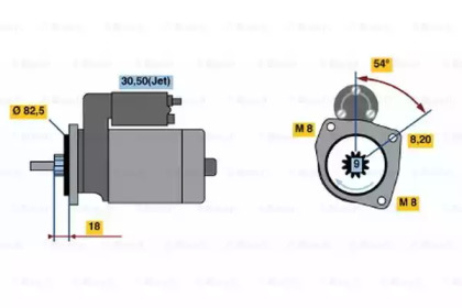 Стартер BOSCH 0 986 016 320