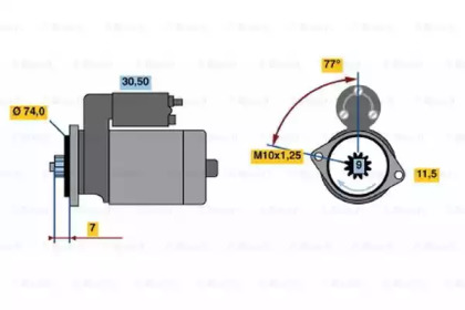 Стартер BOSCH 0 986 016 441