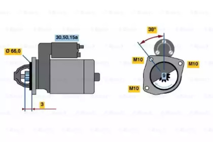 Стартер BOSCH 0 986 016 600