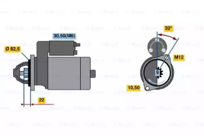 Стартер BOSCH 0 986 016 880