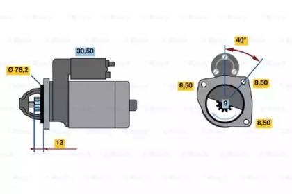 Стартер BOSCH 0 986 016 910