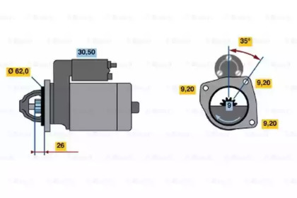 Стартер BOSCH 0 986 016 961