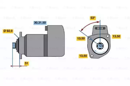 Стартер BOSCH 0 986 017 050