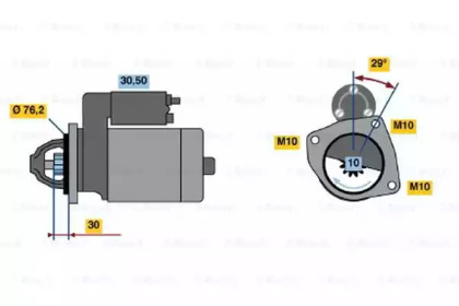 Стартер BOSCH 0 986 017 070