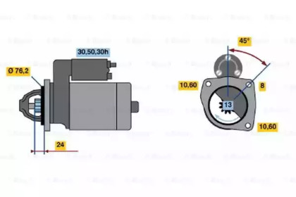 Стартер BOSCH 0 986 017 180