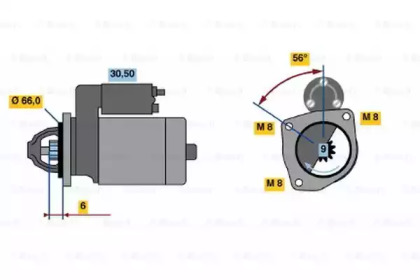 Стартер BOSCH 0 986 017 361