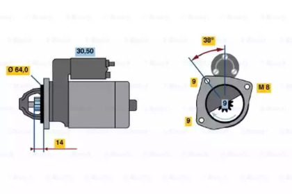 Стартер BOSCH 0 986 017 781