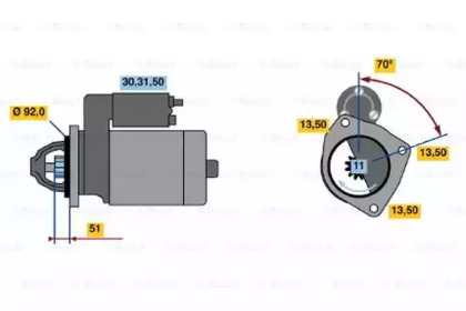 Стартер BOSCH 0 986 017 810