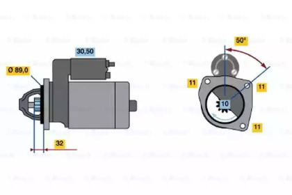 Стартер BOSCH 0 986 018 240