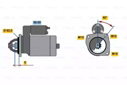 Стартер BOSCH 0 986 018 581