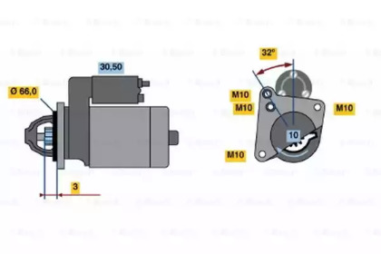 Стартер BOSCH 0 986 018 591