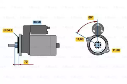 Стартер BOSCH 0 986 018 761