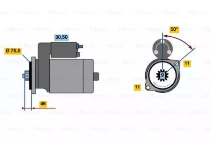 Стартер BOSCH 0 986 019 051