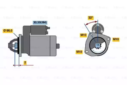 Стартер BOSCH 0 986 019 271