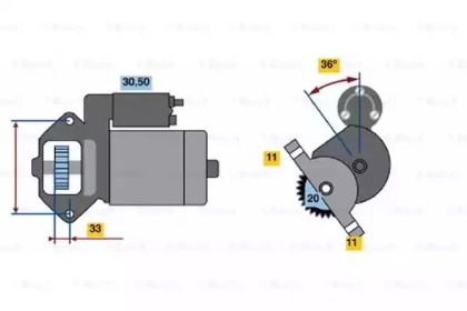 Стартер BOSCH 0 986 020 511