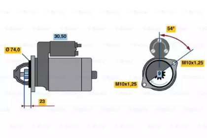 Стартер BOSCH 0 986 020 611