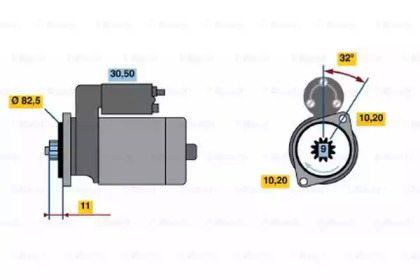 Стартер BOSCH 0 986 020 681