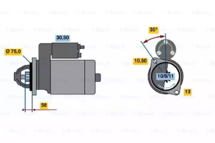 Стартер BOSCH 0 986 020 691