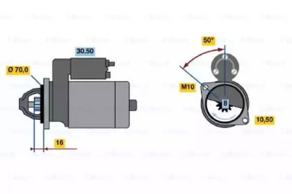 Стартер BOSCH 0 986 020 701