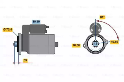 Стартер BOSCH 0 986 020 721