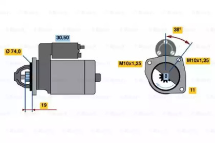 Стартер BOSCH 0 986 020 731