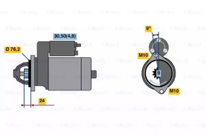 Стартер BOSCH 0 986 021 510