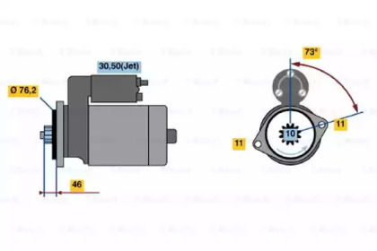 Стартер BOSCH 0 986 022 290