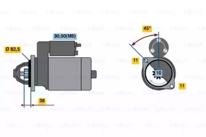 Стартер BOSCH 0 986 022 520