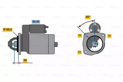 Стартер BOSCH 0 986 022 680