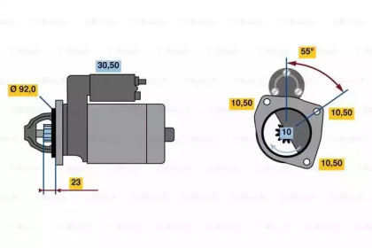 Стартер BOSCH 0 986 022 750