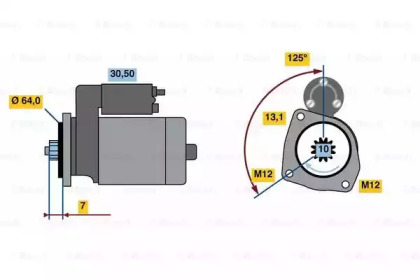 Стартер BOSCH 0 986 022 770