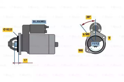 Стартер BOSCH 0 986 022 790