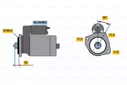 Стартер BOSCH 0 986 022 940