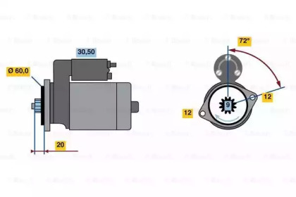 Стартер BOSCH 0 986 023 420