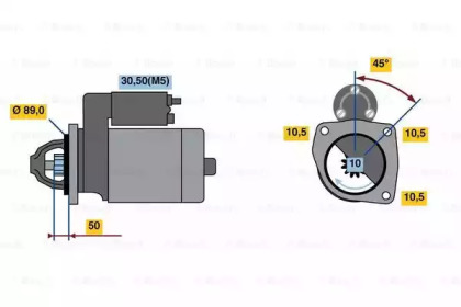 Стартер BOSCH 0 986 023 450