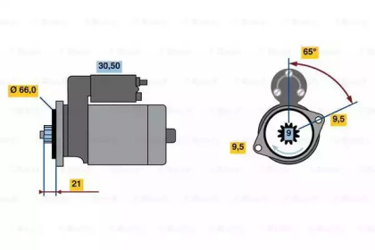 Стартер BOSCH 0 986 023 460