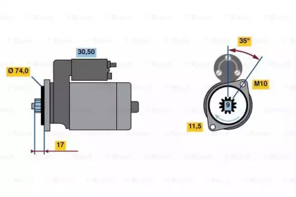 Стартер BOSCH 0 986 023 560