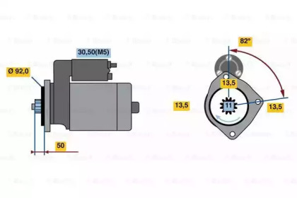 Стартер BOSCH 0 986 023 590