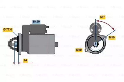 Стартер BOSCH 0 986 023 630