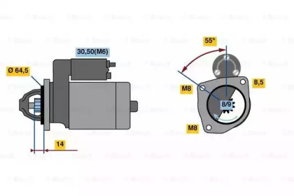 Стартер BOSCH 0 986 023 650