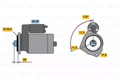 Стартер BOSCH 0 986 023 670